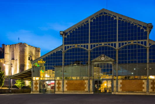 Donjon et halles de la ville de Niort dans le Parc naturel régional du Marais poitevin